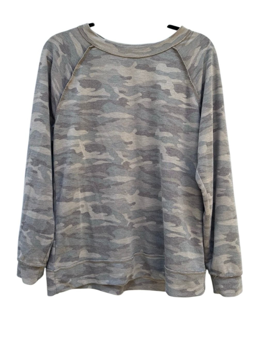Caslon Women’s Camo Crewneck Sweater Top Size Medium